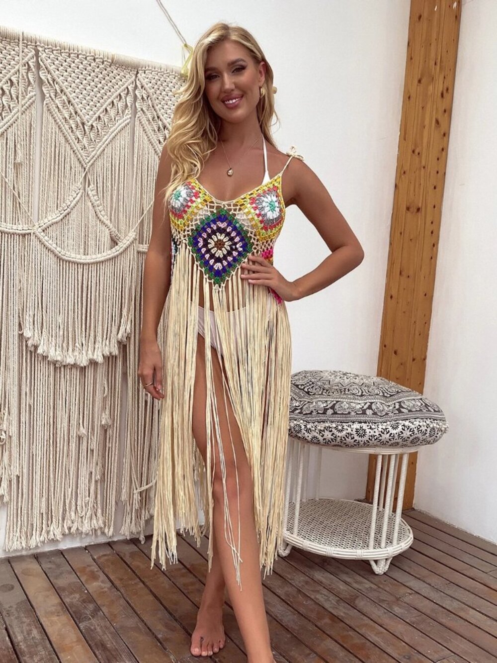SHEIN | Crochet Fringe Hem Top | NWT - Picture 3 of 7